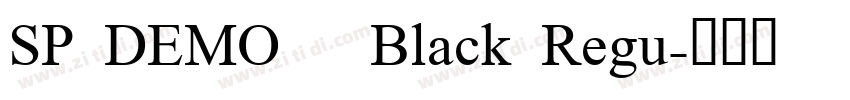 SP DEMO   Black Regu字体转换